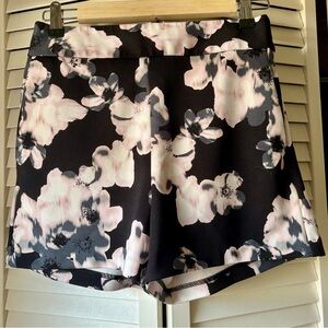 Express Black and Pink Floral Women's Skorts